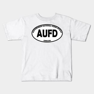 Aufderheide National Scenic Byway oval Kids T-Shirt